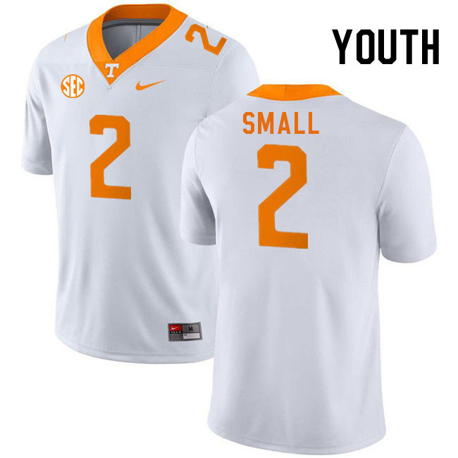 Youth #2 Jabari Small Tennessee Volunteers College Football Jerseys Stitched Sale-White